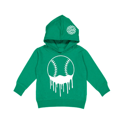 Drip Baseball  Hoodie, Green  (Toddler, Youth, Adult)