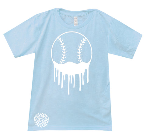 Baseball Drip Tee, Lt. Blue (Infant, Toddler, Youth, Adult)