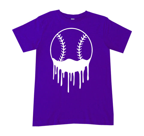 Baseball Drip Tee, Purple (Infant, Toddler, Youth, Adult)