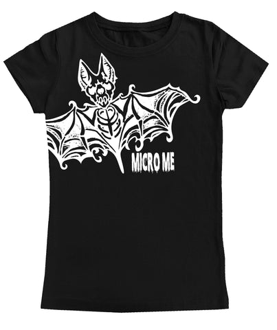 Bat Skelly GIRLS Fitted Tee, Black (Youth, Adult)