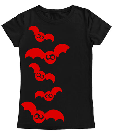Bats GIRLS Fitted Tee, Black (Youth, Adult)