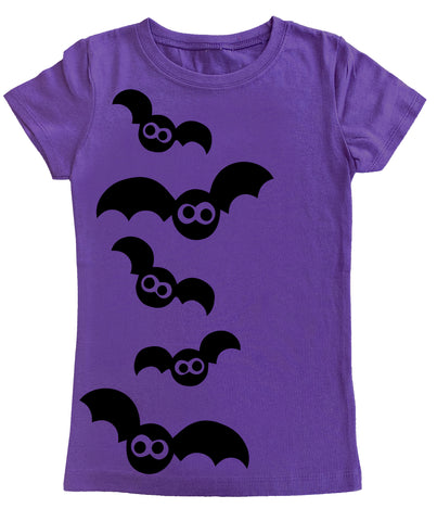 Bats GIRLS Fitted Tee, Purple (Youth, Adult)
