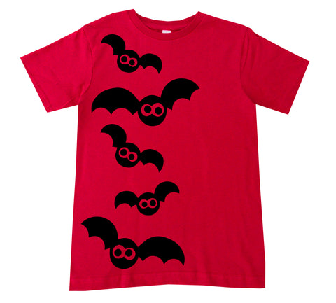 Bats Tee,  Red (Infant, Toddler, Youth, Adult)