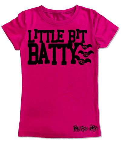 Little Batty GIRLS Fitted Tee, Hot Pink (Youth, Adult)