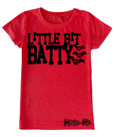 Little Batty GIRLS Fitted Tee, Red (Youth, Adult)