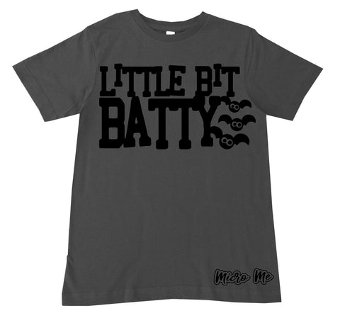 Little Batty Tee,  Charcoal (Infant, Toddler, Youth, Adult)