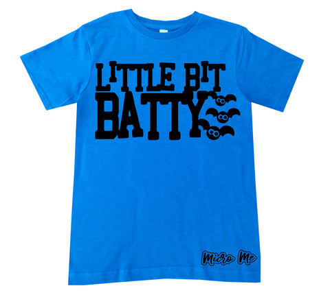 Little Batty Tee,  Neon Blue (Infant, Toddler, Youth, Adult)