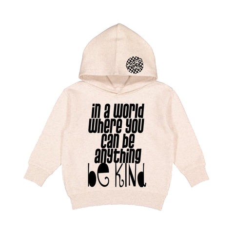 Be Kind  Hoodie, Natural  (Toddler, Youth, Adult)