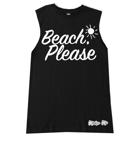 BB-Beach Please Muscle Tank, Black (Infant, Toddler, Youth)