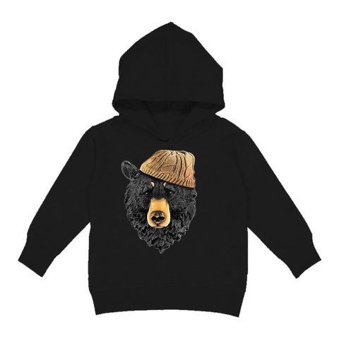 Bear Hoodie, Black (Toddler, Youth, Adult)