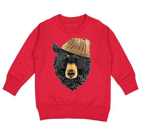 Bear Sweatshirt, Red (Toddler, Youth)