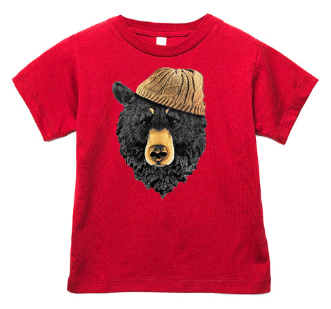 Bear Tee, Red (Infant, Toddler, Youth, Adult)