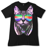 NS-Beats Cat Tee, Black (Infant, Toddler, Youth, Adult)