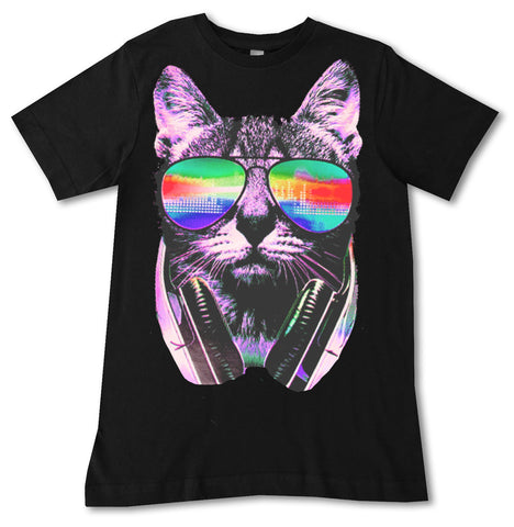 NS-Beats Cat Tee, Black (Infant, Toddler, Youth, Adult)