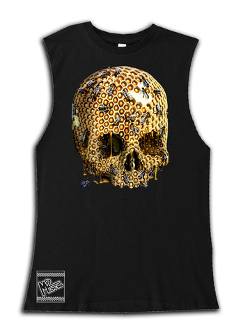 SB-Skull Bee Muscle Tank, Black (Infant, Toddler, Youth)
