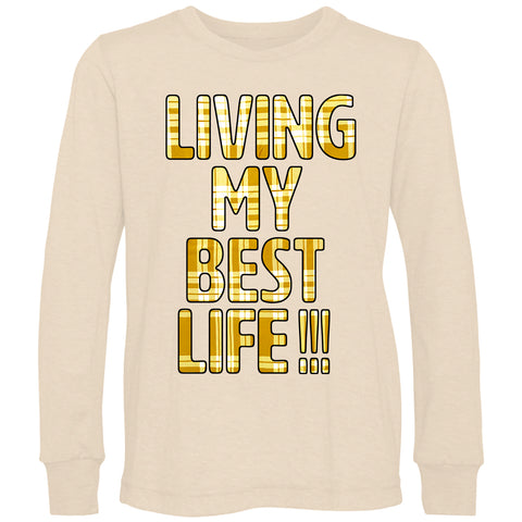Best Life LS Shirt, Natural  (Youth , Adult)