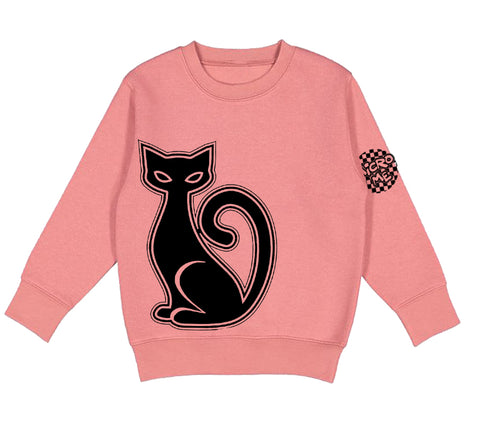 Black Cat Sweatshirt, Clay  (Toddler, Youth)