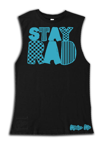 SR-Stay Rad Muscle Tank, Black/Teal  (Infant, Toddler, Youth)