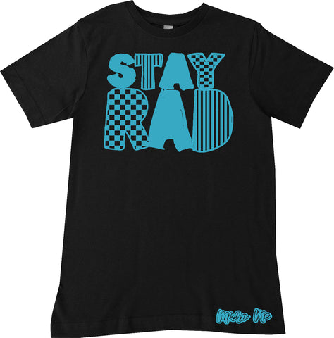SR-Stay Rad Tee, Black/Teal (Infant, Toddler, Youth, Adult)