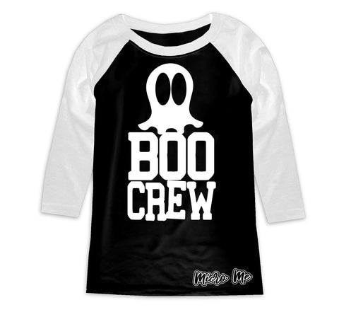 Boo Crew Raglan, B/W (Toddler, Youth, Adult)
