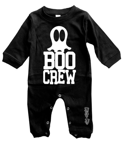 Boo Crew  Romper, Black- (Infant)