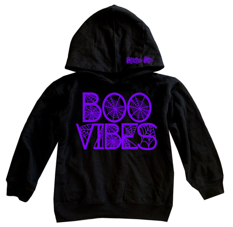 Boo Web Vibes Hoodie, Black/Purple (Toddler, Youth, Adult)