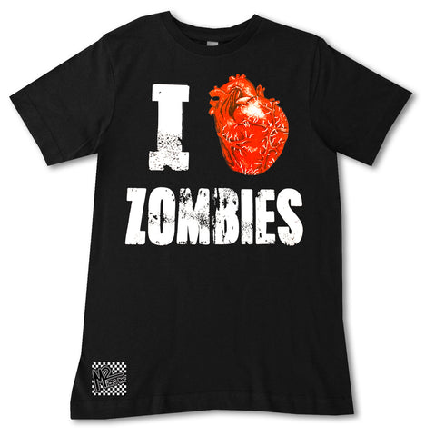 ZS-Heart Zombies Tee, Black (Infant, Toddler, Youth)