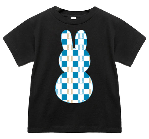 Bunny Checks Tee, Black (Infant, Toddler, Youth, Adult)