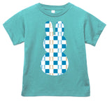 Bunny Checks Tee, Saltwater  (Infant, Toddler, Youth, Adult)