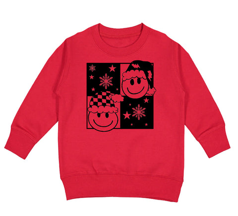 CC Happy Sweater, Red  (Toddler, Youth, Adult)