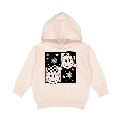 Happy Checker Hoodie, Natural (Toddler, Youth)