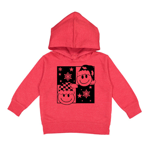 Happy Checker Hoodie, Red (Toddler, Youth)