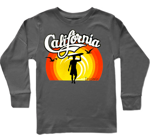 California Dreamin LS Shirt, Charcoal (Toddler, Youth)