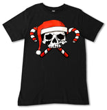 Candy Cane Skull Tee, Black (Infant, Toddler, Youth, Adult)