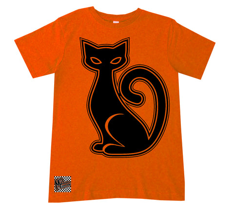 Black Cat Tee,  Orange (Infant, Toddler, Youth, Adult)