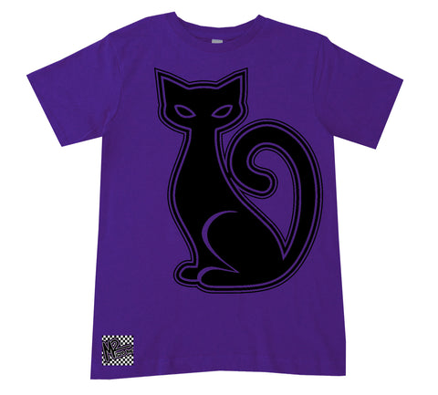 Black Cat Tee,  Purple (Infant, Toddler, Youth, Adult)