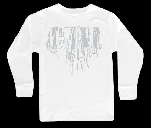 Chill Drip LS, White (Infant, Toddler, Youth, Adult)