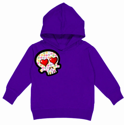 Convo Hearts COLLAB- Skull Hoodie, Purple(Toddler, Youth)