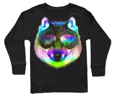 Cool Wolf LS, Black (Infant, Toddler, Youth)