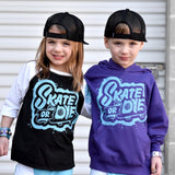 Skate Or Dye Raglan, B/W (Toddler, youth)