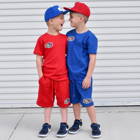 Rainbow Patch Short & Tee Set, Royal (Youth)