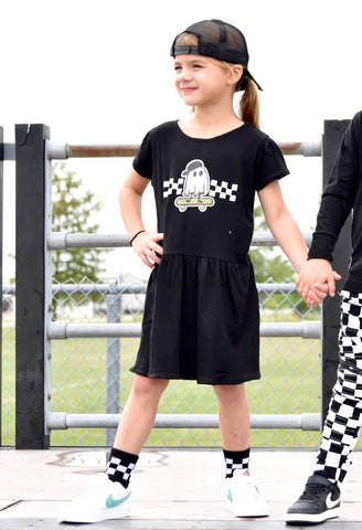 *SK8R Ghost Dress, Black (Infant, Toddler)