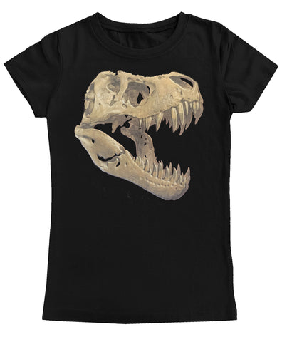 3-D Dino GIRLS Fitted Tee, Black(Youth, Adult)