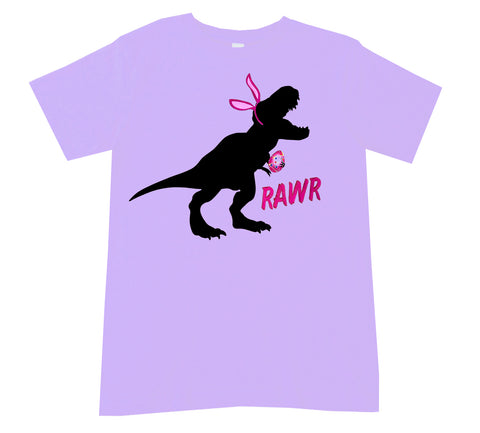 Dino Rawr Tee, Lavender (Infant, Toddler, Youth, Adult)