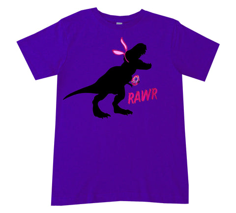 Dino Rawr Tee, Purple  (Infant, Toddler, Youth, Adult)