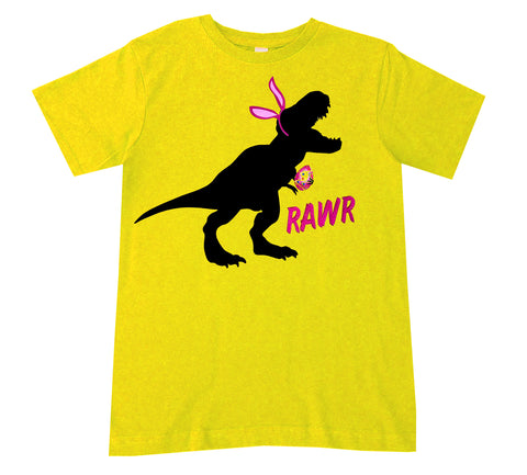 Dino Rawr Tee, Yellow (Infant, Toddler, Youth, Adult)