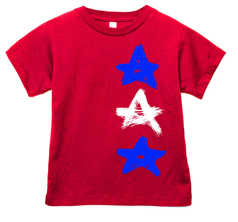 Distressed Stars  Tee, Red (Infant, Toddler, Youth, Adult)