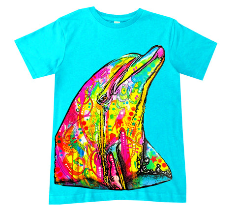 Neon Dolphin Tee, Tahiti  (Infant, Toddler, Youth, Adult)
