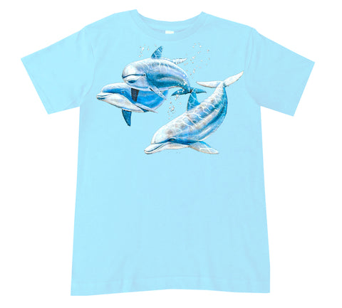 Dolphin Tee, Lt. Blue  (Infant, Toddler, Youth, Adult)