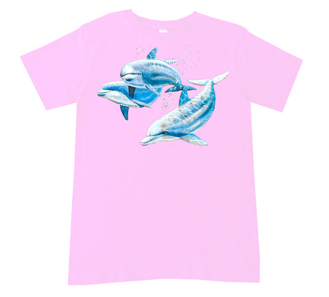 Dolphin Tee, Lt. PInk  (Infant, Toddler, Youth, Adult)